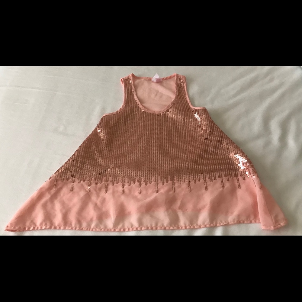 Girls size 7 Japna Kids Sequin & Chiffon Tank Top